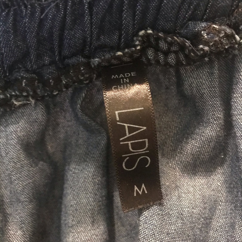 NWT Lapis tiered denim maxi skirt with belt detail - Picture 6 of 6